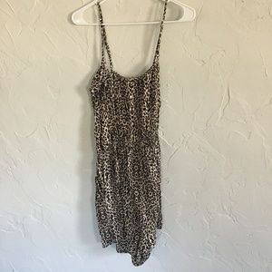 Cheetah Print Spaghetti Strap Romper